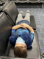 Lounging in airport